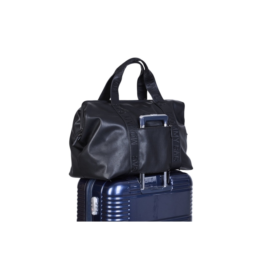 Childhome - Vaihtolaukku MOMMY BAG LEATHER musta
