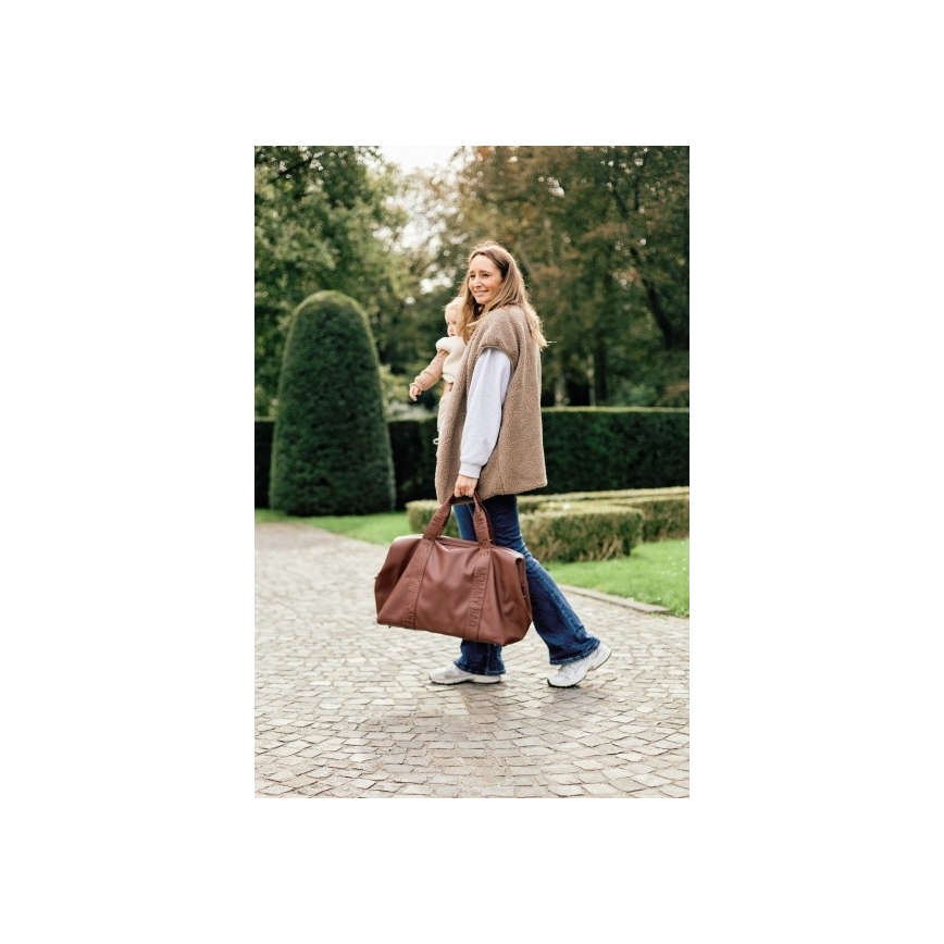 Childhome - Vaihtolaukku MOMMY BAG LEATHER ruskea
