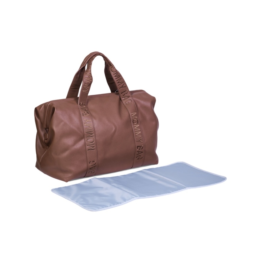 Childhome - Vaihtolaukku MOMMY BAG LEATHER ruskea