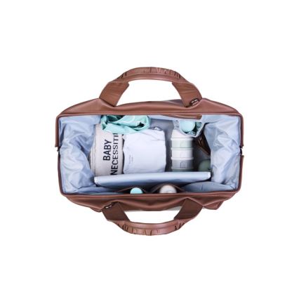 Childhome - Vaihtolaukku MOMMY BAG LEATHER ruskea