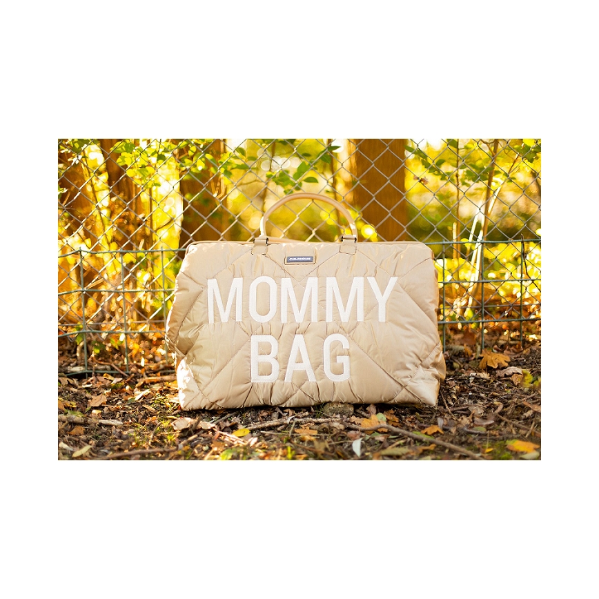 Childhome - Vaihtolaukku MOMMY BAG PUFFERED beige