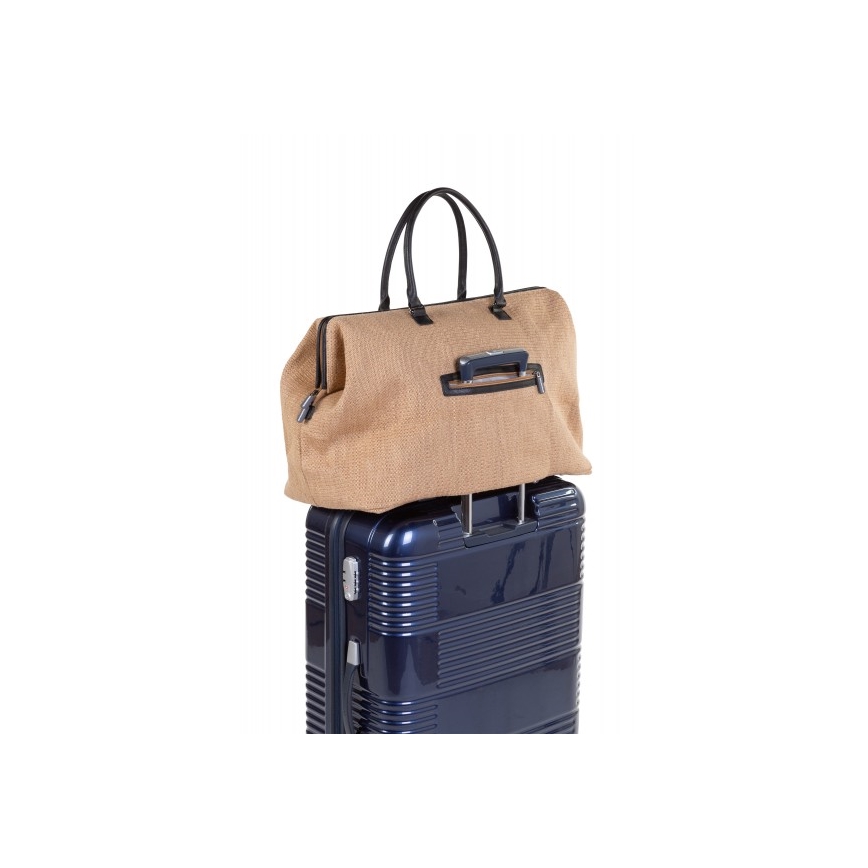Childhome - Vaihtolaukku MOMMY BAG RAFFIA LOOK beige