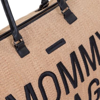 Childhome - Vaihtolaukku MOMMY BAG RAFFIA LOOK beige