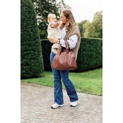 Childhome - Vaihtolaukku MOMMY CLUB LEATHER ruskea