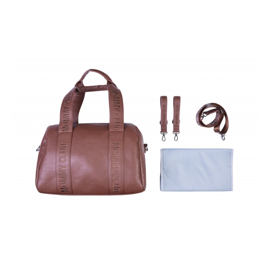 Childhome - Vaihtolaukku MOMMY CLUB LEATHER ruskea