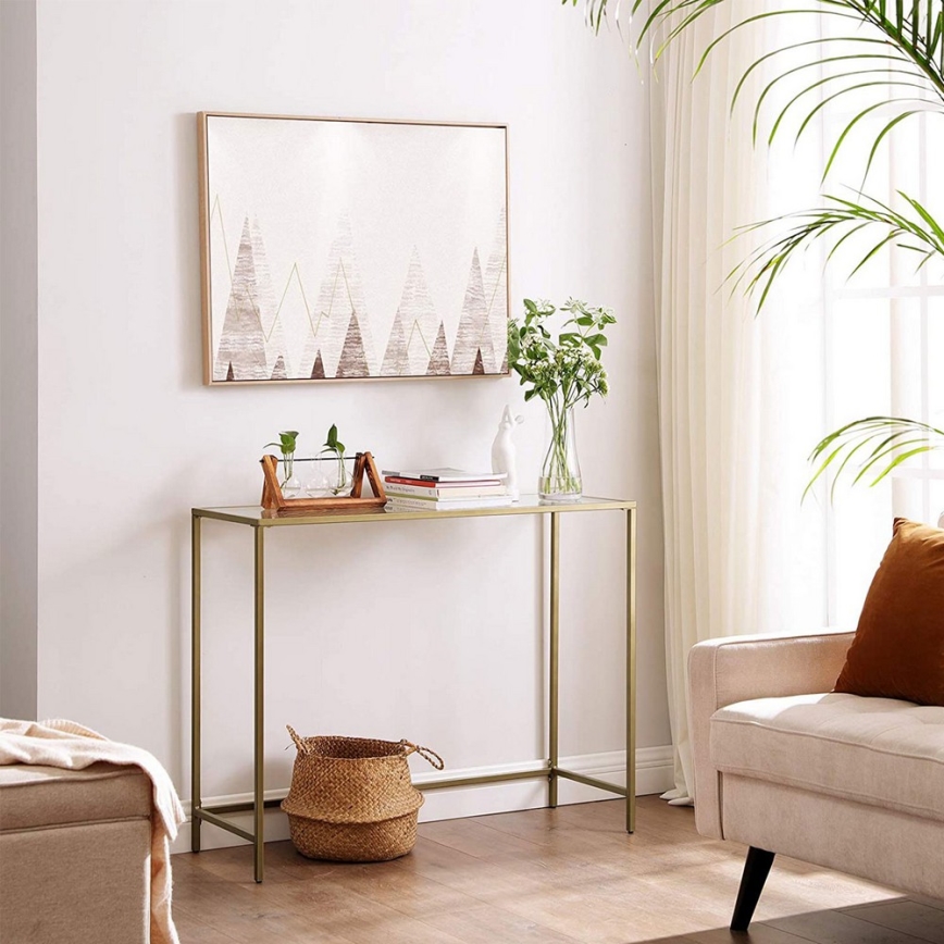 CIREL-konsolipöytä, kullanvärinen