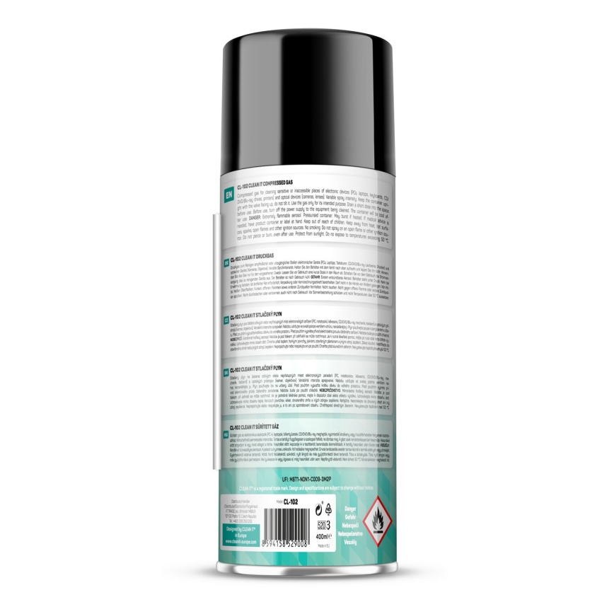 CLEAN IT CL-102 - Paineistettu kaasu elektronisten laitteiden puhdistukseen 400 mm
