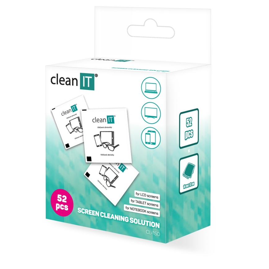 CLEAN IT CL-150 - Yksittäiset puhdistuspyyhkeet 52 kpl