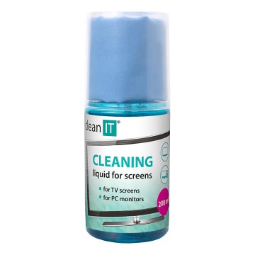 CLEAN IT CL-180 - Näytönpuhdistusaine mikrokuituliinalla 200 ml