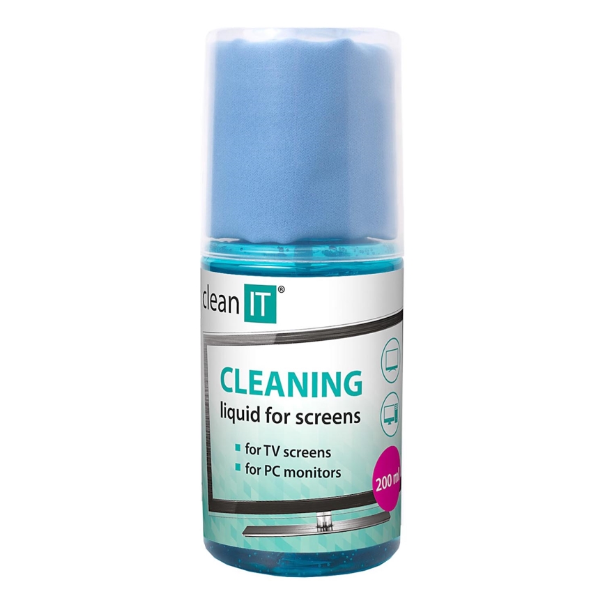 CLEAN IT CL-180 - Näytönpuhdistusaine mikrokuituliinalla 200 ml
