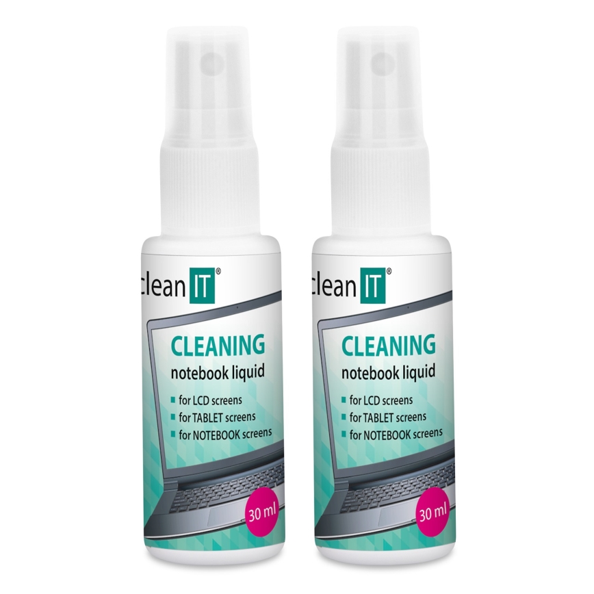 CLEAN IT CL-182 - Näytön puhdistusliuos ja liinalla 2x 30 mm