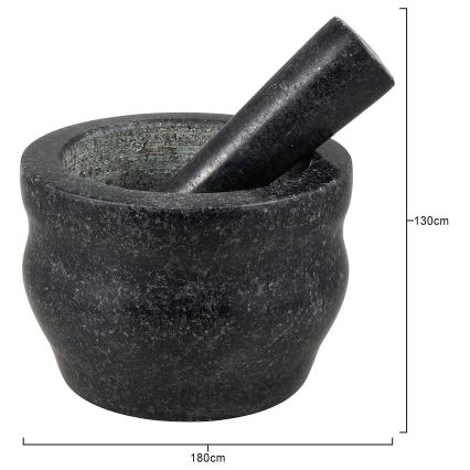Cole&Mason - Graniittihuhmare survimella GRANITE halkaisija 18 cm graniitti/musta