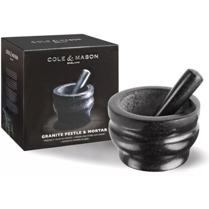 Cole&Mason - Graniittihuhmare survimella GRANITE halkaisija 18 cm graniitti/musta