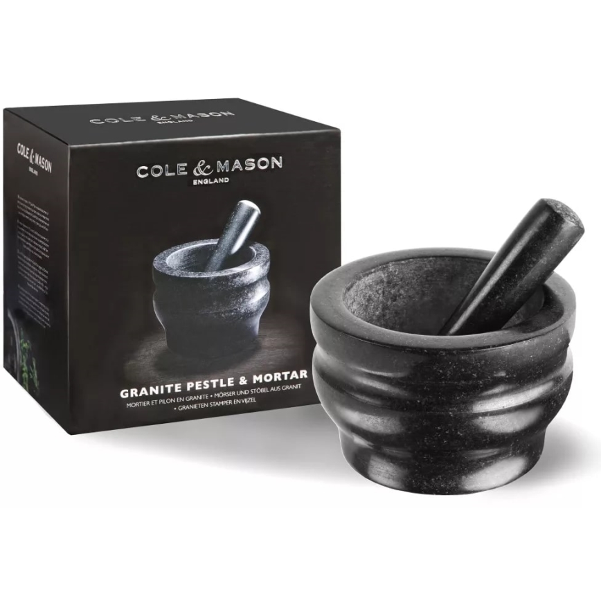 Cole&Mason - Graniittihuhmare survimella GRANITE halkaisija 18 cm graniitti/musta