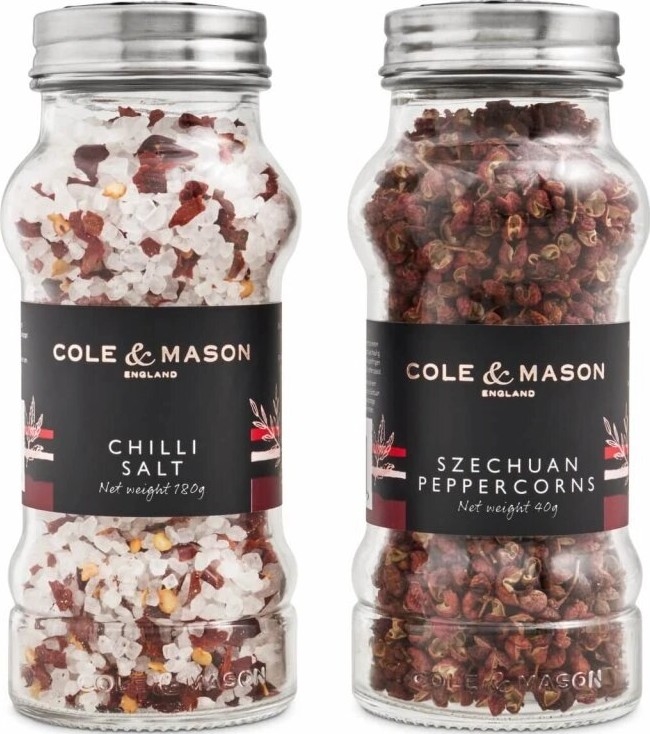 Cole&Mason - Lahjasetti Aromatic chilisuolaa ja sichuanpippuria