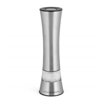 Cole&Mason - Sähköinen salt or pepper grinder BURFORD 4xAAA 18 cm mattakromi
