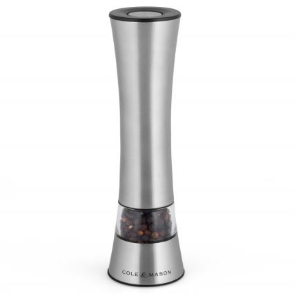 Cole&Mason - Sähköinen salt or pepper grinder BURFORD 4xAAA 18 cm mattakromi