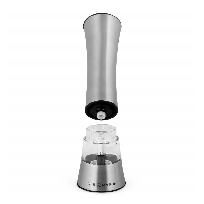 Cole&Mason - Sähköinen salt or pepper grinder BURFORD 4xAAA 18 cm mattakromi