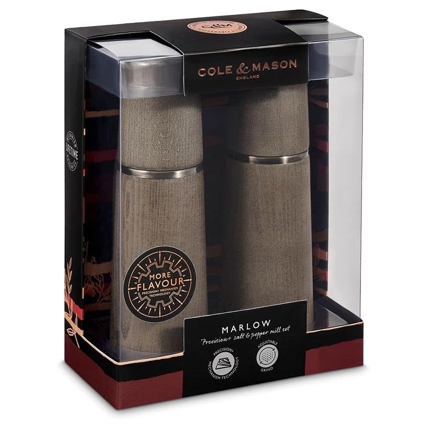 Cole&Mason - Setti suola- ja pippurimyllyt MARLOW pyökki 2 kpl 18,5 cm