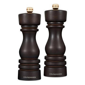 Cole&Mason - Suola- ja pippurimylly setti LONDON 2 kpl 18 cm pyökki/ruskea