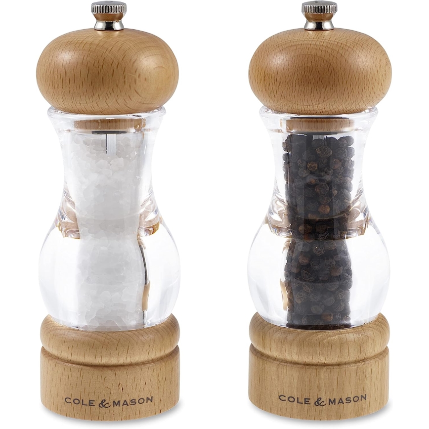Cole&Mason - Suola- ja pippurimyllysetti BEECH 2 kpl pyökki 16,5 cm