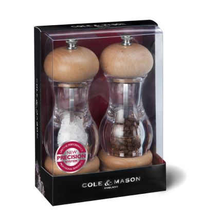 Cole&Mason - Suola- ja pippurimyllysetti BEECH 2 kpl pyökki 16,5 cm