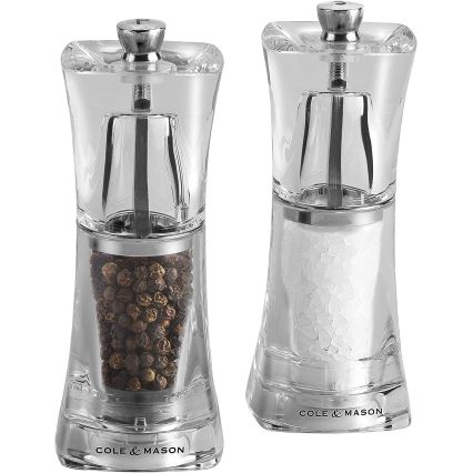 Cole&Mason - Suola- ja pippurimyllysetti CRYSTAL 2 kpl 12,5 cm