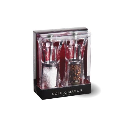 Cole&Mason - Suola- ja pippurimyllysetti CRYSTAL 2 kpl 12,5 cm