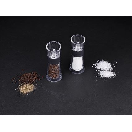 Cole&Mason - Suola- ja pippurimyllysetti FLIP 2 kpl 15,4 cm musta
