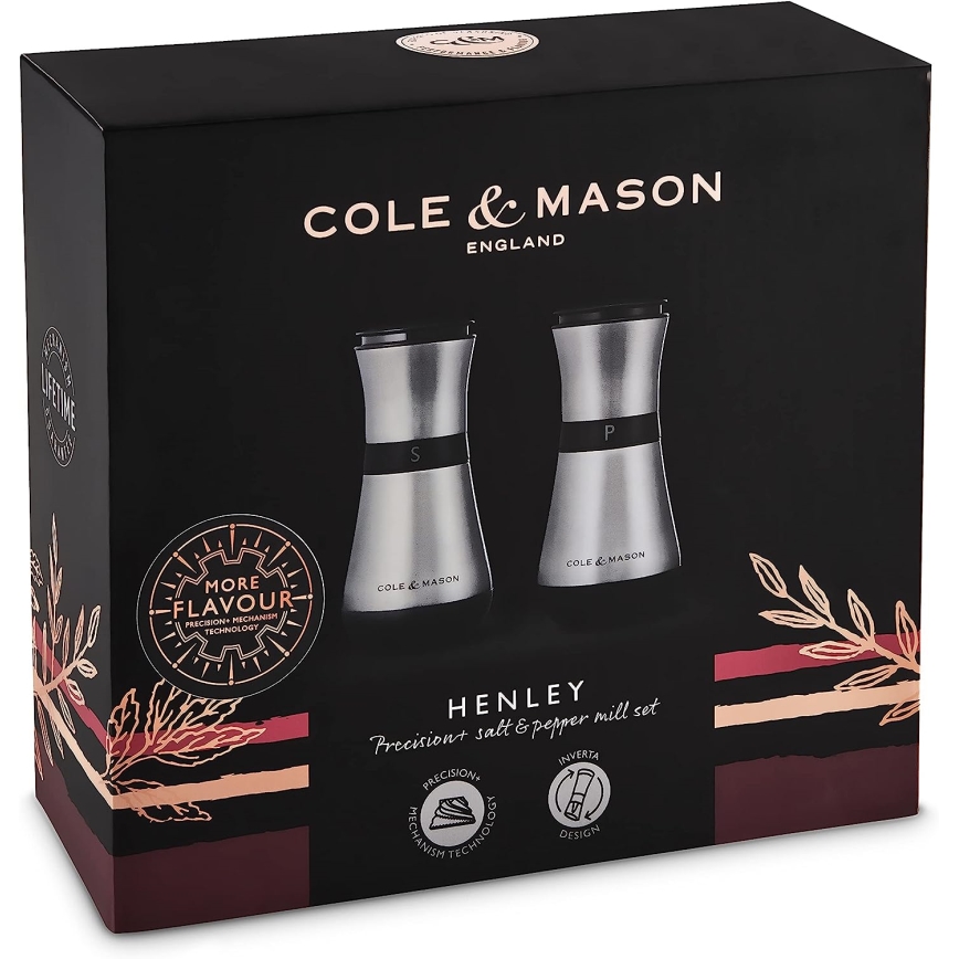 Cole&Mason - Suola- ja pippurimyllysetti HENLEY 2 kpl 13,5 cm