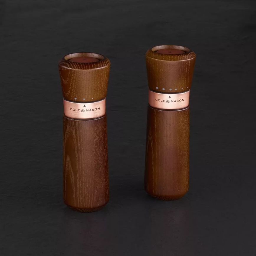 Cole&Mason - Suola- ja pippurimyllysetti LYNDHURST ROSE GOLD 2 kpl 18,5 cm saarni