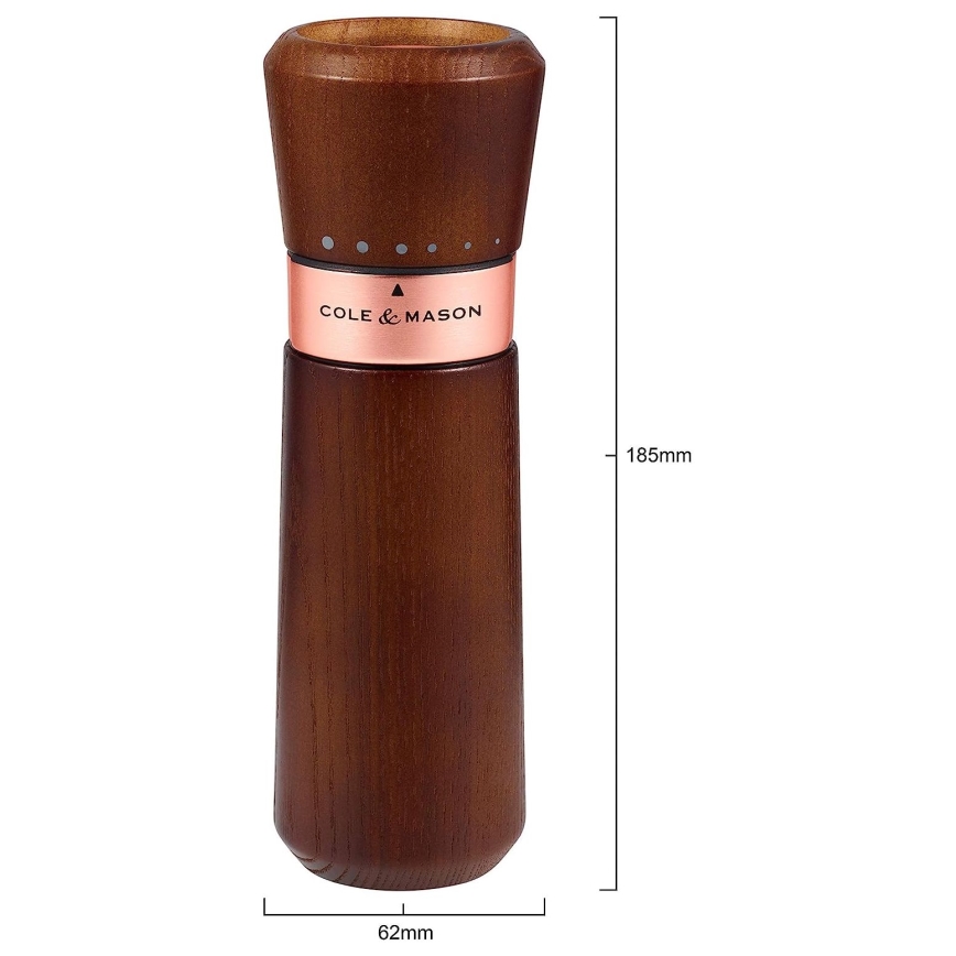 Cole&Mason - Suola- ja pippurimyllysetti LYNDHURST ROSE GOLD 2 kpl 18,5 cm saarni