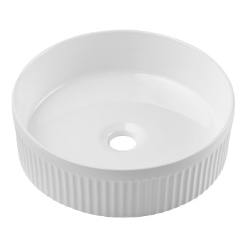 COMAD BEYOND 2 VALKOINEN ( E-6565 ) - Työtasoallas BEYOND halkaisija 36 cm keramiikka/kiiltävä valkoinen