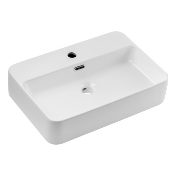 COMAD TRUST 2 WHITE (E-6282) - Upotason allas TRUST 55x38 cm keramiikka/kiiltävä valkoinen