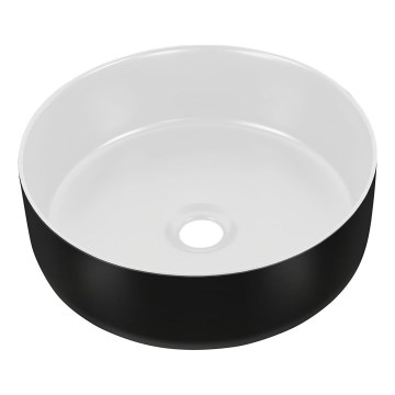COMAD UM-6259 SIMPLE 8. - Työtasoallas SIMPLE halkaisija 36 cm keramiikka/mattavalkoinen/matta musta