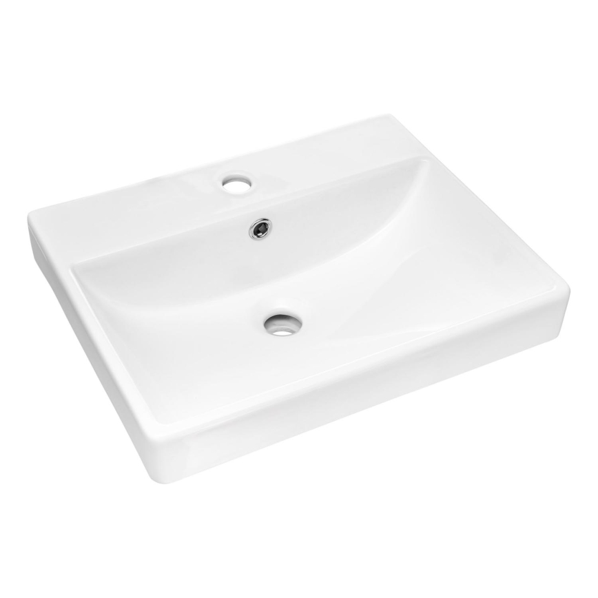 COMAD UN-RITA-GW-60 - Työtasoallas RITA 60x40 cm keramiikka/kiiltävä valkoinen