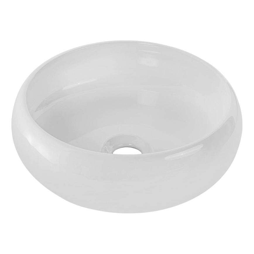 COMAD UN-WIKI-SW - Työtasoallas WIKI halkaisija 36 cm keramiikka/kiiltävä valkoinen