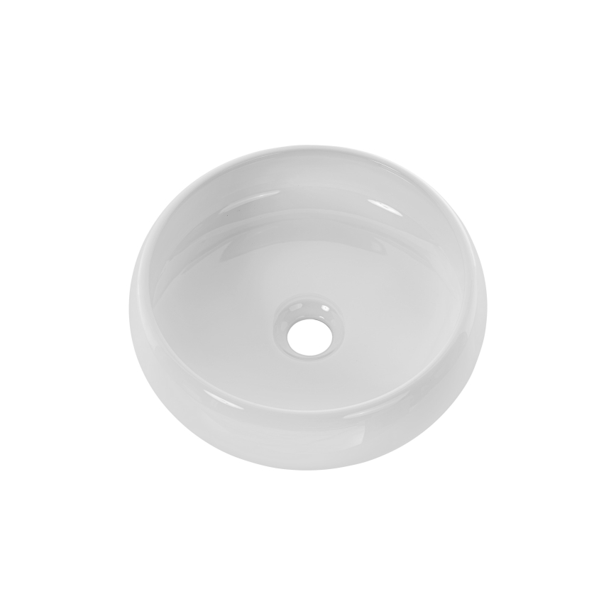 COMAD UN-WIKI-SW - Työtasoallas WIKI halkaisija 36 cm keramiikka/kiiltävä valkoinen