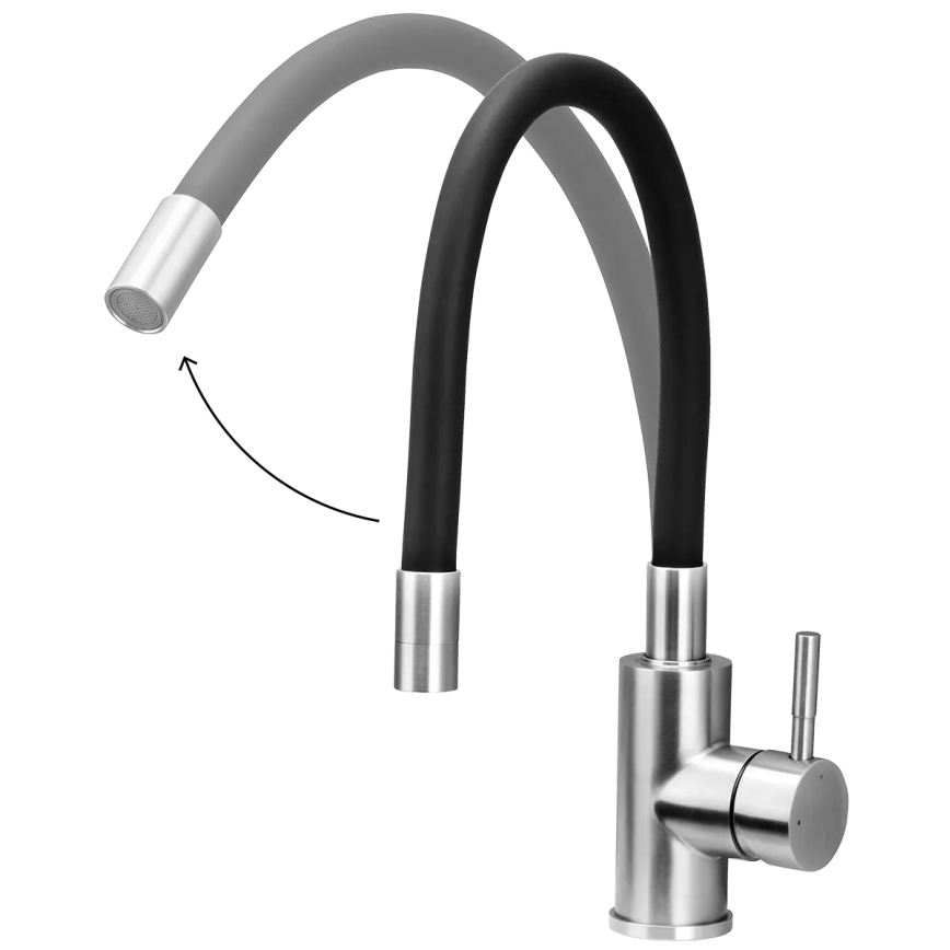 Concept BDC7138 - Keittiöhana joustavalla juoksuputkella, kiiltävä kromi/musta