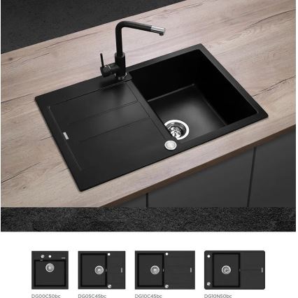 Concept BDG4327BC - Keittiöhana 27,3 cm graniitti/musta