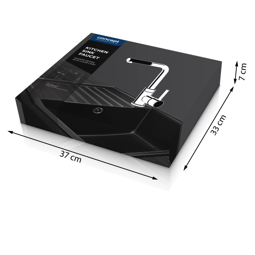 Concept BDG4527BC - Keittiöhana vedettävällä suihkupäällä 26,9 cm graniitti/musta