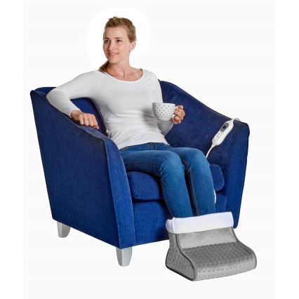 Concept BV1020 - Sähköinen lämmitettävä jalkatyyny 100W/230V 30x30 cm harmaa/valkoinen