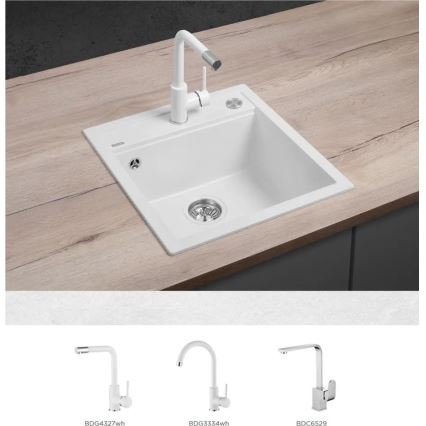 Concept DG00C50WH - CUBIS-keittiöallas 49x51 cm graniitti/valkoinen