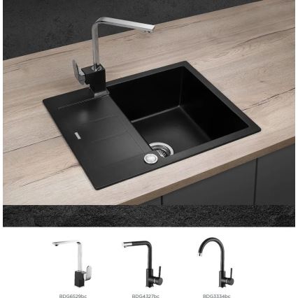 Concept DG05C45BC - Keittiöallas CUBIS 50x62 cm graniitti/musta