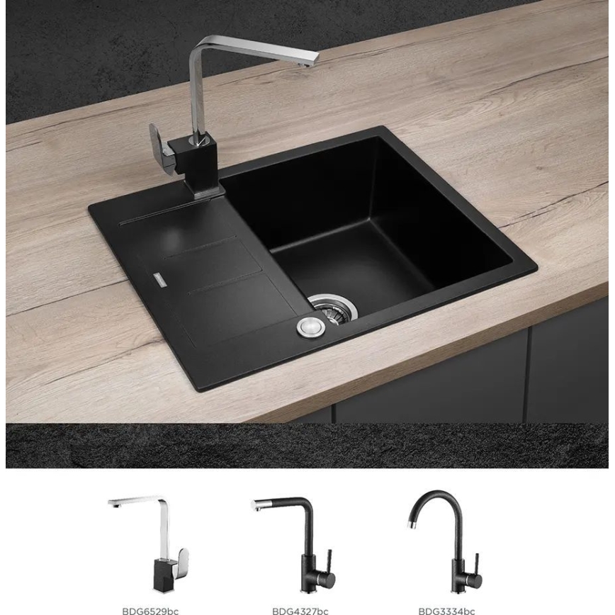 Concept DG05C45BC - Keittiöallas CUBIS 50x62 cm graniitti/musta