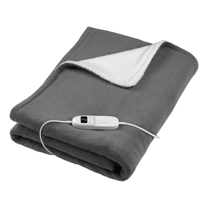 Concept DV7420 - Sähköinen lämpöpeitto 160W/230V 180x130 cm harmaa/valkoinen