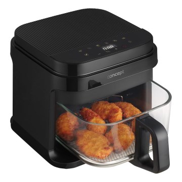 Concept FR5500 - Air Fryer GLASS & FAST 5,5 l 1200W/230V musta