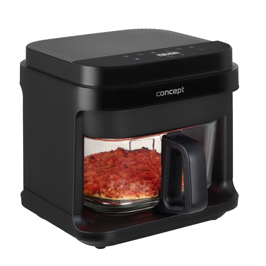 Concept FR5500 - Air Fryer GLASS & FAST 5,5 l 1200W/230V musta