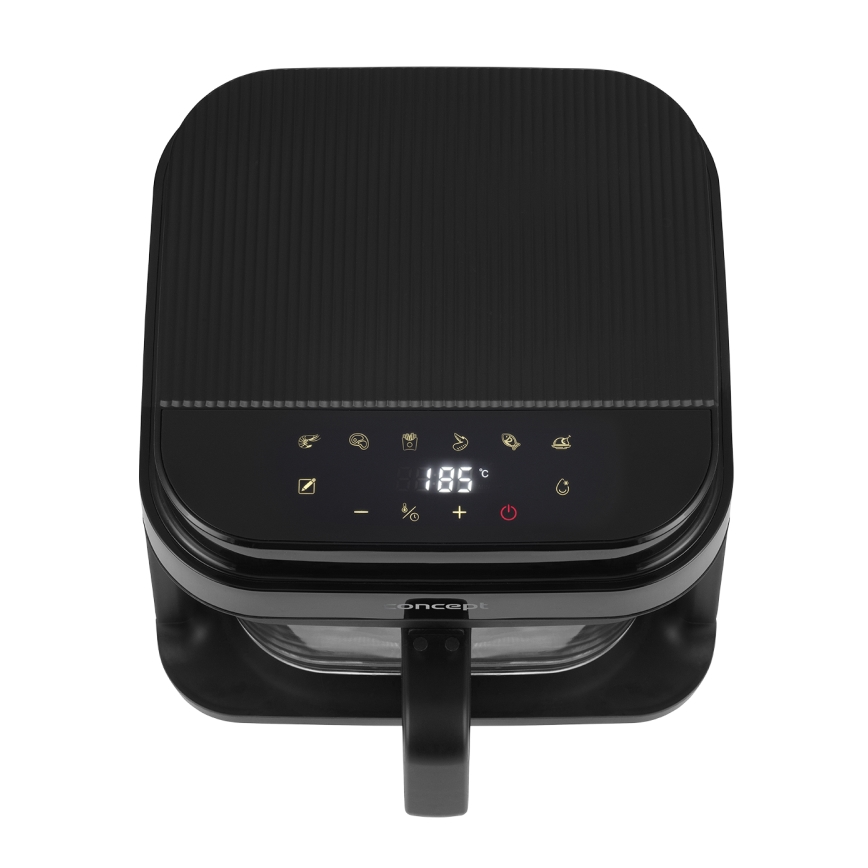 Concept FR5500 - Air Fryer GLASS & FAST 5,5 l 1200W/230V musta