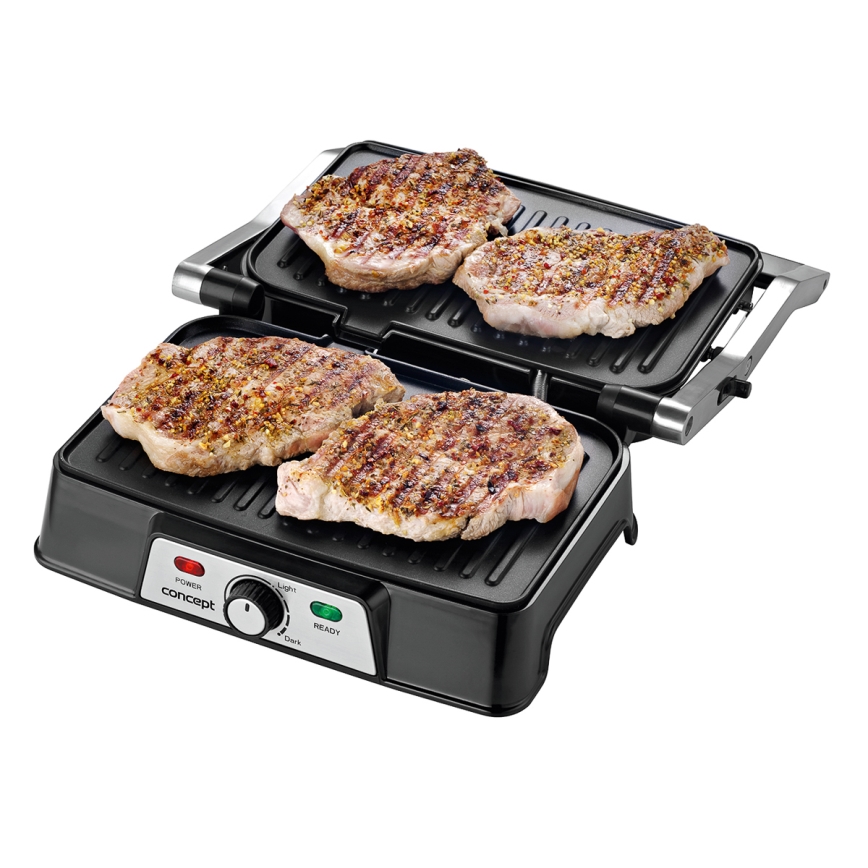 Concept ge2005 - Kontaktigrilli 1500W/230V ruostumaton/musta